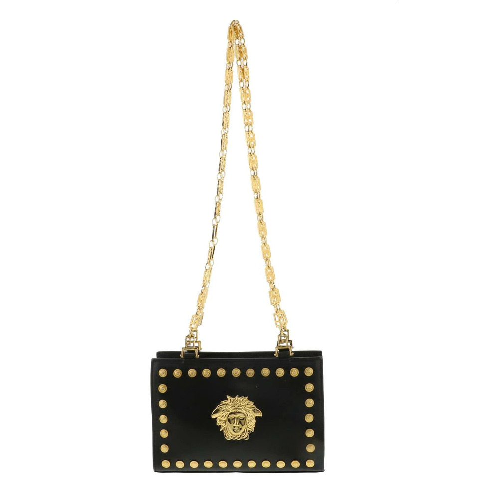 VERSACE Medusa Chain Shoulder Bag Messenger Black